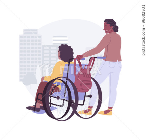 Barrier-free tourism isolated cartoon vector illustrations. 96082931