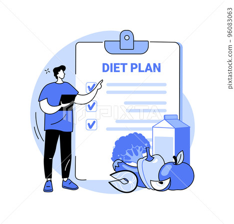 Flexitarian meal plan isolated cartoon vector illustrations. Flexitarian meal plan isolated cartoon vector illustrations. 96083063