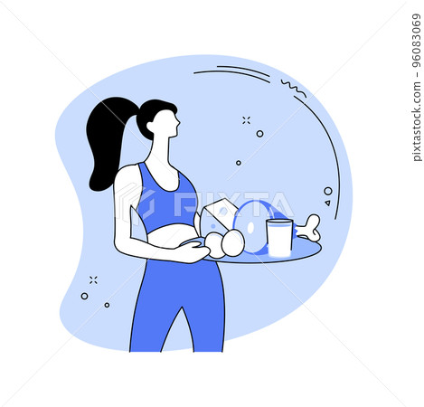 Dukan diet isolated cartoon vector illustrations. 96083069