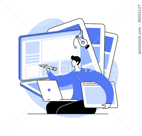 Visual design isolated cartoon vector illustrations. 96083227