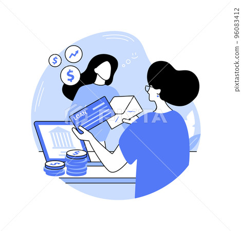 Small business loan isolated cartoon vector illustrations. 96083412