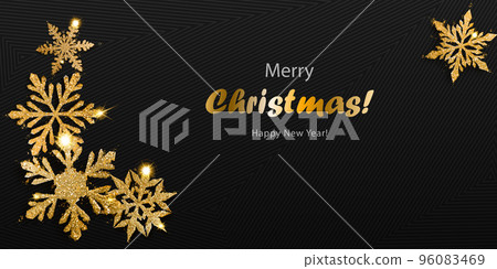 Background of shiny snowflakes 96083469