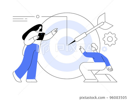 Focus abstract concept vector illustration. 96083505