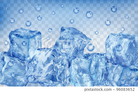Many ice cubes under water Many ice cubes under water 96083652
