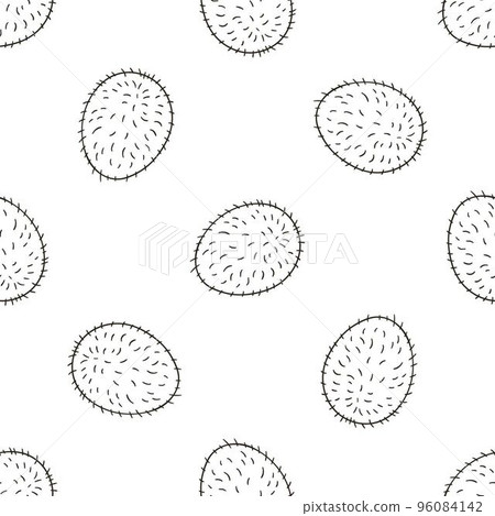 Coloring Seamless pattern with tropical fruits. Illustration in hand draw style Coloring Seamless pattern with tropical fruits. Illustration in hand draw style 96084142