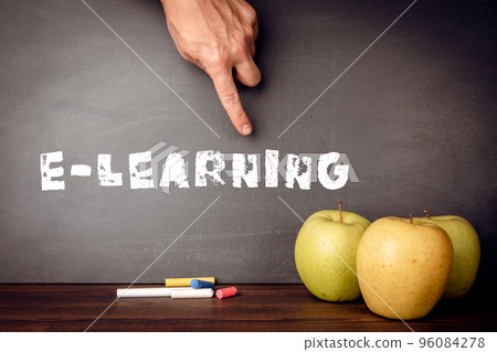 E-learning. Internet Technology Webinar Online Courses concept. Blackboard 96084278