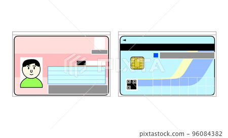 The front and back of the individual number card in the card case 96084382