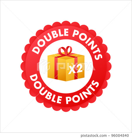 Flat icon with red double points for promotion design. Vector illustration design 96084840