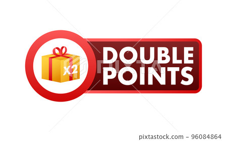 Flat icon with red double points for promotion design. Vector illustration design 96084864