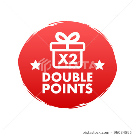 Flat icon with red double points for promotion design. Vector illustration design 96084895