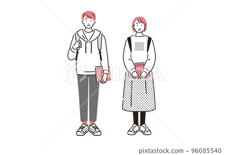 Male and female college students 96085540