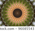 Abstract natural kaleidoscopic background. Autumn color palette 96085543