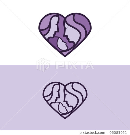 lovely mother mom and baby logo vector graphic concept illustrations lovely mother mom and baby logo vector graphic concept illustrations 96085931