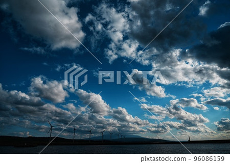 Wind power and sky Wind power and sky 96086159