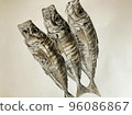 Three horse mackerel caught off the coast of Kure, which will be made into fly horse mackerel 96086867