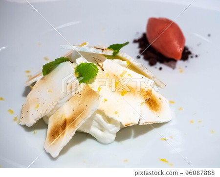 Sweet dessert and ice cream in Italian luxury restaurant 96087888