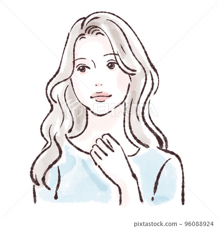 Female illustration material 96088924