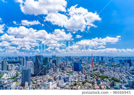 東京都市風景夏天天空 東京都市風景夏天天空 96088945