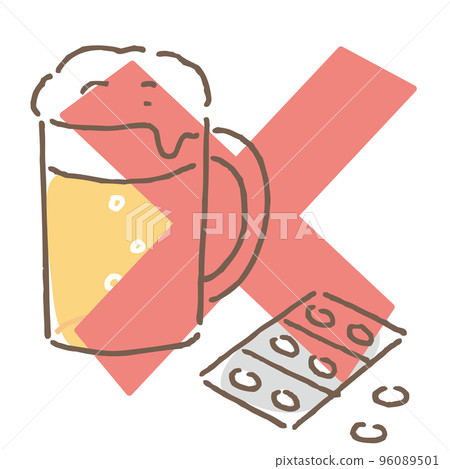 Alcohol and drugs X mark 96089501