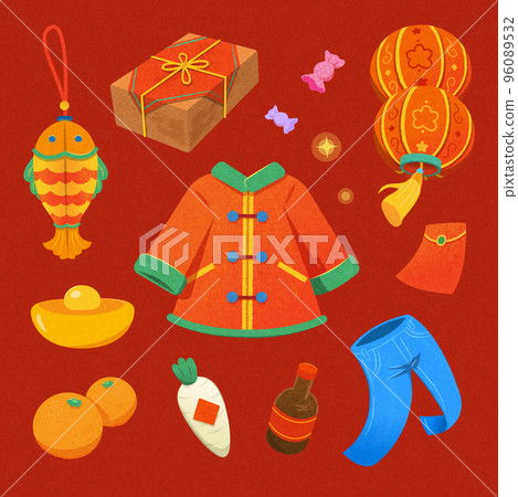 Chinese new year element set 96089532