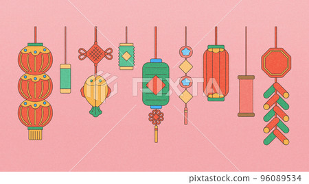 Lantern decoration set 96089534