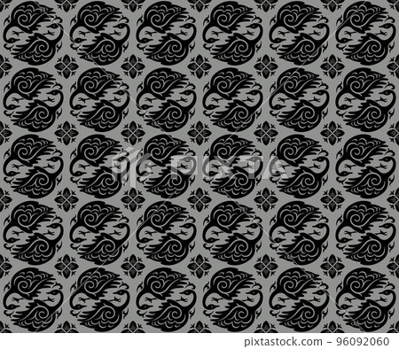 Asian pattern 12 (gray) - Stock Illustration [96092060] - PIXTA