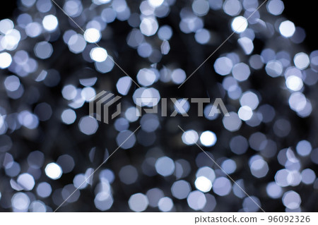 Defocused grey abstract bokeh lights background. christmas 96092326