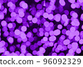 Defocused lilac purple abstract bokeh lights background. christmas 96092329
