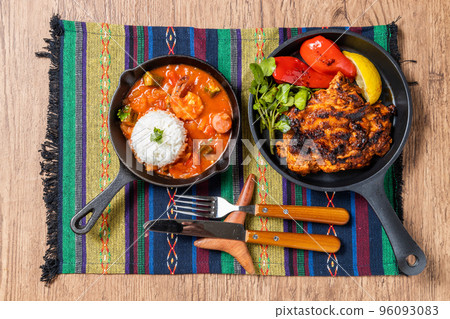 Cajun chicken Cajun cuisine originated in New Orleans 96093083