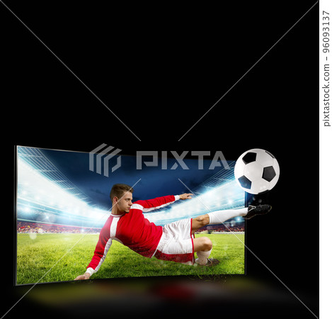 Realism of sporting images broadcast on tv 96093137