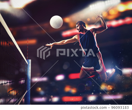 Player beats ball Player beats ball 96093183