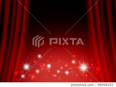 Open curtain background and glitter 96094283