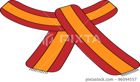 Scarf icon. Neckwear for cold weather. Clothes and accessories, scarf symbol Scarf icon. Neckwear for cold weather. Clothes and accessories, scarf symbol 96094557