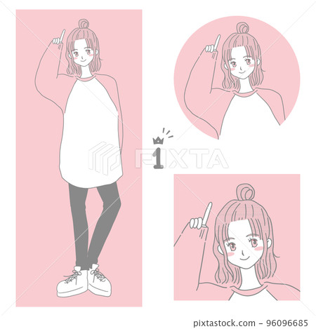 可以用來排第一的女人的簡單圖解 96096685