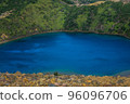 Blue water surface 96096706
