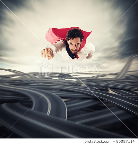 Overcome the difficulties. Concept of success and breakthrough 96097114