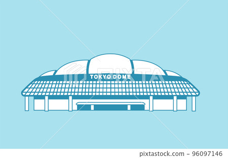 Tokyo Landmark/Famous Building / Building Illustration | Tokyo Dome 96097146