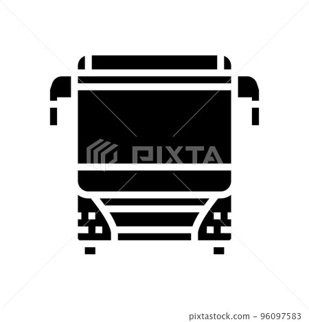 bus transport vehicle glyph icon vector illustration bus transport vehicle glyph icon vector illustration 96097583