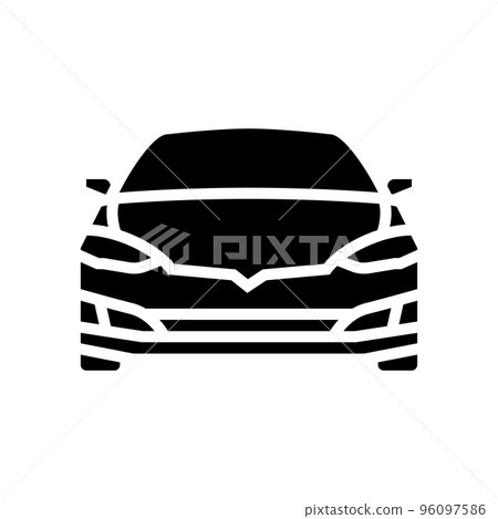 electric car transport vehicle glyph icon vector illustration 96097586