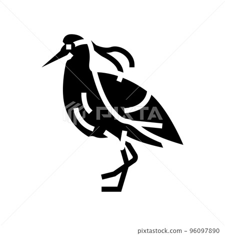 capped heron bird exotic glyph icon vector illustration capped heron bird exotic glyph icon vector illustration 96097890