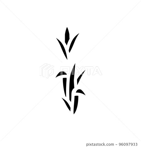 corn plant green glyph icon vector illustration - Stock Illustration ...
