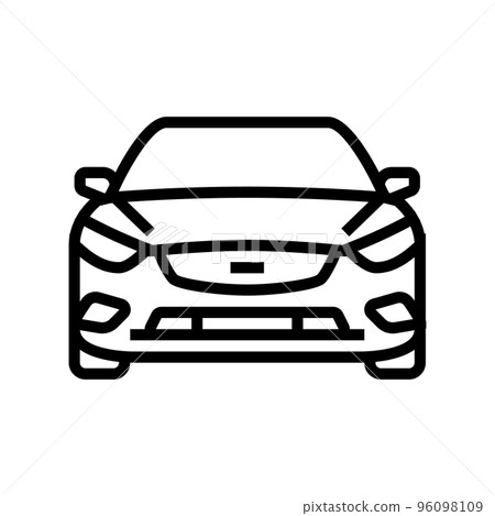 car transport vehicle line icon vector illustration 96098109
