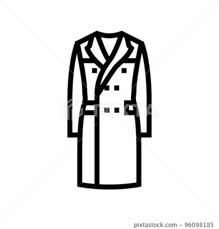 overcoat outerwear male line icon vector illustration 96098185