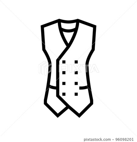 waistcoat outerwear male line icon vector illustration 96098201