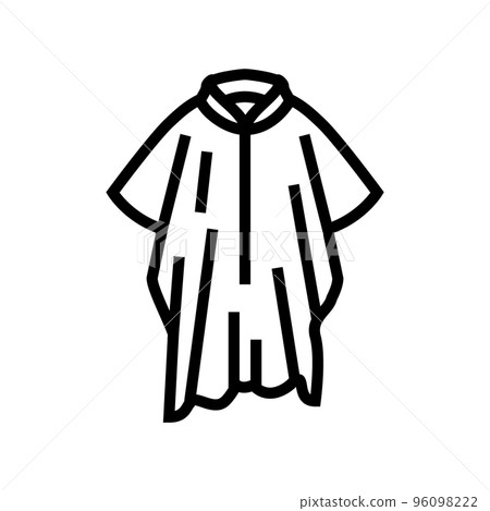 cloak outerwear male line icon vector illustration cloak outerwear male line icon vector illustration 96098222