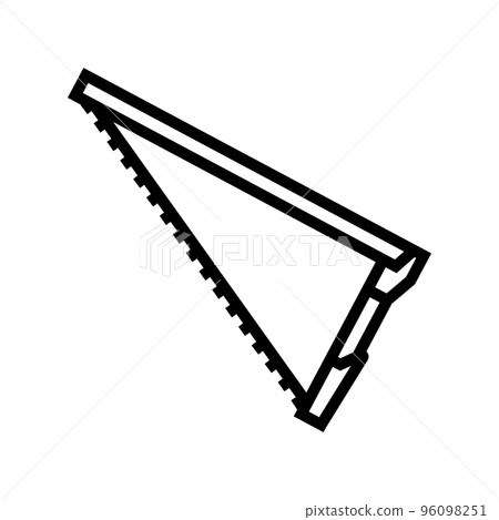 camping hand saw line icon vector illustration 96098251