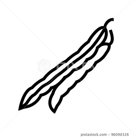green bean food line icon vector illustration green bean food line icon vector illustration 96098326