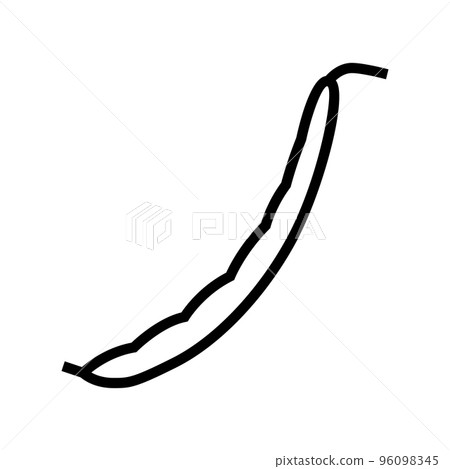 green bean pod line icon vector illustration green bean pod line icon vector illustration 96098345
