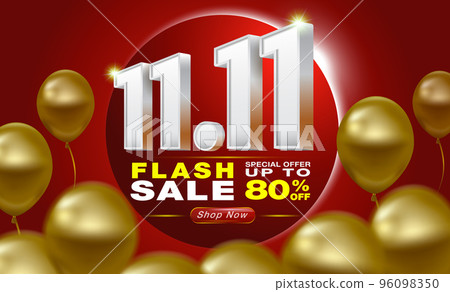 Flash Day Sale Banner 11.11. November Special Sale. 96098350