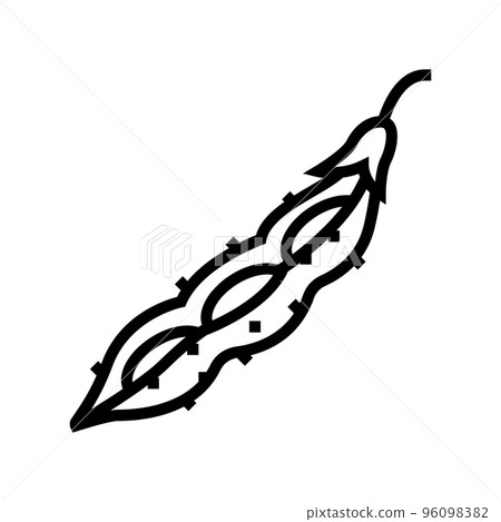 soy pod green line icon vector illustration-插圖素材 [96098382] - PIXTA圖庫